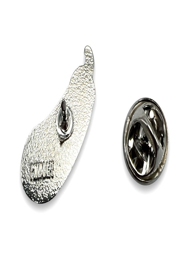 PinMaze Eggplant Enamel Lapel Pin (Silver) - Image 3